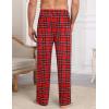 imageEkouaer Mens Pajama Pants Sleepwear Soft Pjs Bottoms Sleep Lounge Long Pant with Drawstring ampamp PocketsRed Black Blue Plaid
