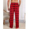 imageEkouaer Mens Pajama Pants Sleepwear Soft Pjs Bottoms Sleep Lounge Long Pant with Drawstring ampamp PocketsRed Black Plaid