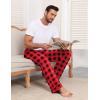 imageEkouaer Mens Pajama Pants Sleepwear Soft Pjs Bottoms Sleep Lounge Long Pant with Drawstring ampamp PocketsRed Black Plaid