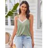 imageEkouaer Pajama Sets for Women Lingerie Sleepwear 2 Piece Cami Split Short Set V Neck Lace Summer PjsLight Green