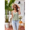 imageEkouaer Pajama Sets for Women Lingerie Sleepwear 2 Piece Cami Split Short Set V Neck Lace Summer PjsLight Green