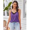 imageEkouaer Pajama Sets for Women Lingerie Sleepwear 2 Piece Cami Split Short Set V Neck Lace Summer PjsPurple