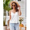imageEkouaer Pajama Sets for Women Lingerie Sleepwear 2 Piece Cami Split Short Set V Neck Lace Summer PjsWhite
