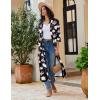 imageEkouaer Robes for Women Long Knit Bathrobe Lightweight 34 Sleeves Kimono Robe Soft Sleepwear with Pockets SXXLBlack Floral