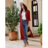 imageEkouaer Robes for Women Long Knit Bathrobe Lightweight 34 Sleeves Kimono Robe Soft Sleepwear with Pockets SXXLWine Red