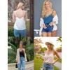 imageEkouaer Womens 2 PCS Cami Top Satin Tank Top Adjustable Spaghetti Strap CamisoleBlack  Rose Red