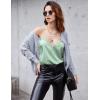 imageEkouaer Womens 2 PCS Cami Top Satin Tank Top Adjustable Spaghetti Strap CamisoleLight Water Green