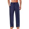 imageEkouaer Mens Pajama Pants Sleepwear Soft Pjs Bottoms Sleep Lounge Long Pant with Drawstring ampamp PocketsNavy Blue