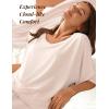 imageEkouaer Lounge Sets for Women Comfy Pajamas Set 2 Piece Outfits Short Sleeve Tops and Wide Leg Pants with Large Pockets
