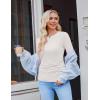 imageEkouaer Womens 3 Pack Long Sleeve Maternity Shirts Crew Neck Pregnancy Clothes Side Ruched Workout Tops Casual TShirt SXXL