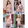 imageEkouaer Womens Maternity Shirts Boat Neck 3 Packs Pregnancy Tops Long Sleeve Tunic Tees Casual Blouse New Mama Clothes SXXLBlackDirty PinkArmy Green