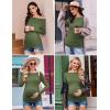 imageEkouaer Womens Maternity Shirts Boat Neck 3 Packs Pregnancy Tops Long Sleeve Tunic Tees Casual Blouse New Mama Clothes SXXLBlackLake GreenArmy Green