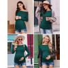 imageEkouaer Womens Maternity Shirts Boat Neck 3 Packs Pregnancy Tops Long Sleeve Tunic Tees Casual Blouse New Mama Clothes SXXLBlackLake GreenBlue Green