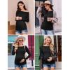 imageEkouaer Womens Maternity Shirts Boat Neck 3 Packs Pregnancy Tops Long Sleeve Tunic Tees Casual Blouse New Mama Clothes SXXLBlackWhiteBrown