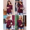 imageEkouaer Womens Maternity Shirts Boat Neck 3 Packs Pregnancy Tops Long Sleeve Tunic Tees Casual Blouse New Mama Clothes SXXLDark GreyDark RedCaramel