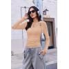 imageEkouaer Deep V Neck Shirts for Women Long Sleeve Thermal Tops Slim Fit Lightweight Undershirts Soft Low Cut Tees XSXXLKhaki