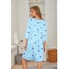 imageEkouaer Womens Pleated Nightgown Soft Sleep Shirt 34 Sleeve Pajama Dress Scoopneck Sleep Tee Nightshirt Sleepwear S3XLStar Moon Blue