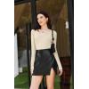 imageEkouaer Womens Thermal Long Sleeve Shirts VNeck Slim Fit Basic Going Out Ribbed Y2K TopsBrick Red