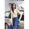 imageEkouaer Womens Thermal Long Sleeve Shirts VNeck Slim Fit Basic Going Out Ribbed Y2K TopsBrick Red
