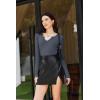imageEkouaer Womens Thermal Long Sleeve Shirts VNeck Slim Fit Basic Going Out Ribbed Y2K TopsDark Grey