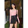 imageEkouaer Womens Thermal Long Sleeve Shirts VNeck Slim Fit Basic Going Out Ribbed Y2K TopsLight Pink