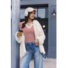 imageEkouaer Womens Thermal Long Sleeve Shirts VNeck Slim Fit Basic Going Out Ribbed Y2K TopsRed White Stripe