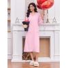 imageEkouaer Womens Zipper Robes Long Sleeve Loungewear Knee Length Housecoat Fleece Bathrobe with Pockets SXXLDark Pink