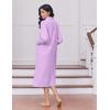 imageEkouaer Womens Zipper Robes Long Sleeve Loungewear Knee Length Housecoat Fleece Bathrobe with Pockets SXXLLavender