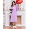 imageEkouaer Womens Zipper Robes Long Sleeve Loungewear Knee Length Housecoat Fleece Bathrobe with Pockets SXXLLavender