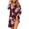 Floral Wine Red