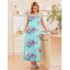 imageEkouaer Nightgowns for Women Sleeveless Sleepshirt Long Print House Dress Tank Nightshirt Maxi Casual Dress with PocketsBlue Flower