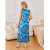imageEkouaer Nightgowns for Women Sleeveless Sleepshirt Long Print House Dress Tank Nightshirt Maxi Casual Dress with PocketsBlue Multi Flowers
