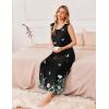 imageEkouaer Nightgowns for Women Sleeveless Sleepshirt Long Print House Dress Tank Nightshirt Maxi Casual Dress with PocketsFloral Butterfly