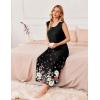 imageEkouaer Nightgowns for Women Sleeveless Sleepshirt Long Print House Dress Tank Nightshirt Maxi Casual Dress with PocketsFlower Black