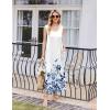 imageEkouaer Nightgowns for Women Sleeveless Sleepshirt Long Print House Dress Tank Nightshirt Maxi Casual Dress with PocketsLeaf
