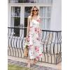 imageEkouaer Nightgowns for Women Sleeveless Sleepshirt Long Print House Dress Tank Nightshirt Maxi Casual Dress with PocketsRose Red Flower