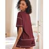 imageEkouaer Womens Waffle Knit Two Piece Lounge Set Soft Matching Outfits for Daily Wear Casual Shorts Set with PocketDate Red