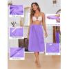 imageEkouaer Womens Plush Towel Wrap Soft Lightweight Shower Wrap Absorbent Spa Body Wrap Bath Robe with Velcro SLLavender