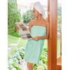 imageEkouaer Womens Plush Towel Wrap Soft Lightweight Shower Wrap Absorbent Spa Body Wrap Bath Robe with Velcro SLMint Green