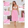 imageEkouaer Womens Plush Towel Wrap Soft Lightweight Shower Wrap Absorbent Spa Body Wrap Bath Robe with Velcro SLPink