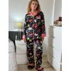 imageEkouaer Silk Pajamas for Women Long Sleeve Satin Pajama Set Striped Leopard Print Pj Sets Button Down Loungewear SleepwearConstellations and Mermaid