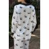 imageEkouaer Silk Pajamas for Women Long Sleeve Satin Pajama Set Striped Leopard Print Pj Sets Button Down Loungewear SleepwearCute Panda Print