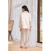 imageEkouaer Womens Pajama Sets Satin Silk Pjs Classic Button Down Sleepwear Soft Long Sleeve Lounge SetsChampagne