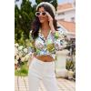 imageEkouaer Womens Pajama Sets Satin Silk Pjs Classic Button Down Sleepwear Soft Long Sleeve Lounge SetsYellow Chrysanthemum