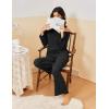 imageEkouaer Pajamas for Women Set Long Sleeve 2 Piece Lounge Sets V Neck Matching Pjs Soft Sleepwear Fall Winter SXXLBlack
