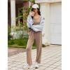 imageEkouaer Pajamas for Women Set Long Sleeve 2 Piece Lounge Sets V Neck Matching Pjs Soft Sleepwear Fall Winter SXXLBrown