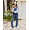 imageEkouaer Pajamas for Women Set Long Sleeve 2 Piece Lounge Sets V Neck Matching Pjs Soft Sleepwear Fall Winter SXXLDark Navy