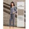 imageEkouaer Pajamas for Women Set Long Sleeve 2 Piece Lounge Sets V Neck Matching Pjs Soft Sleepwear Fall Winter SXXLGrey
