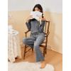 imageEkouaer Pajamas for Women Set Long Sleeve 2 Piece Lounge Sets V Neck Matching Pjs Soft Sleepwear Fall Winter SXXLGrey