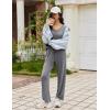 imageEkouaer Pajamas for Women Set Long Sleeve 2 Piece Lounge Sets V Neck Matching Pjs Soft Sleepwear Fall Winter SXXLGrey